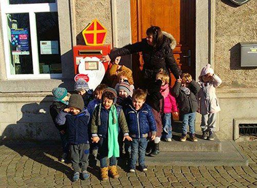 Saint Nicolas en 1ère maternelle à St Jo Remouchamps